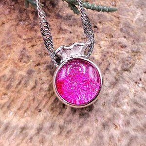 Genuine Nature Meteorite Blessing Coin Bag 925 Pendant Necklace.